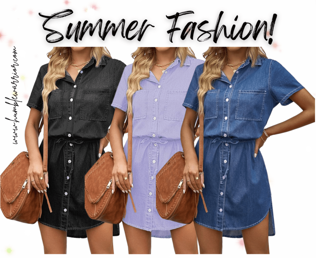 LUVAMIA Casual Denim Dress!